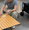 牧高笛（MOBIGARDEN）折疊月亮椅 戶(hù)外露營(yíng)便攜懶人椅躺椅露營(yíng)椅子 NX25665013 細沙黃 曬單實(shí)拍圖