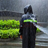 邁諾奇高亮長(cháng)款連體反光雨衣成人一體全身安保戶(hù)外工地防暴雨交通執勤雨披 曬單實(shí)拍圖