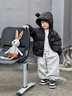 班喜迪男童羽絨服冬季2025新款洋氣兒童白鴨絨加厚外套寶寶保暖童裝冬裝 黑色 100 充絨量74.7g 曬單實(shí)拍圖