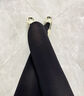 Let's slim絲襪女士連褲襪韓國美腿塑形防勾絲壓力打底褲長(cháng)筒襪打底襪隱形襪 300M黑色連腳 (商家全國倉) 1雙 均碼 曬單實(shí)拍圖