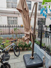 巢唯戶(hù)外遮陽(yáng)傘庭院傘別墅花園露臺大太陽(yáng)傘商用擺攤室外羅馬傘 2.5米方形+300斤可旋轉帶輪水箱 曬單實(shí)拍圖