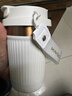 名創(chuàng  )優(yōu)品（MINISO）咖啡杯保溫杯高顏值男女車(chē)載便攜雙飲吸管水杯子 云硅白380ml 曬單實(shí)拍圖