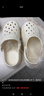 名創(chuàng  )優(yōu)品（MINISO）洞洞鞋男女夏季外穿涼鞋防滑厚底踩屎感包頭涼拖鞋 卡其+趣味零食 曬單實(shí)拍圖
