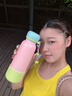 世大家保溫杯運動(dòng)水杯女士學(xué)生大容量便攜吸管杯316L不銹鋼騎行戶(hù)外杯子 曬單實(shí)拍圖