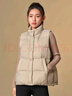 坦博爾羽絨服馬甲女立領(lǐng)寬松短款外搭羽絨背心外套TD336006 奶茶棕 165  曬單實(shí)拍圖