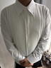 羅蒙（ROMON）新中式夏季新款高級感立領(lǐng)襯衫男長(cháng)袖襯衣彈力垂感襯衣藍色上衣服 白色 XL (135-150斤) 曬單實(shí)拍圖
