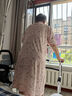 AB女士睡裙春夏款純棉短袖家居服夏季寬松大碼中長(cháng)款連衣裙媽媽睡衣 粉色風(fēng)鈴 4XL 曬單實(shí)拍圖