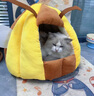 RICH YOUR HOME德國品質(zhì)寵物貓窩冬天加厚保暖貓窩封閉式安全感貓咪睡窩四季通用 卡通小蜜蜂[防風(fēng)保暖持久鎖溫] S-適用于5斤內貓貓/3斤內狗狗 曬單實(shí)拍圖