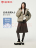 坦博爾泡芙連帽羽絨服女短款韓版面包服小個(gè)子秋冬外套TBF530360D 松木棕 S (160) 曬單實(shí)拍圖