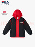 FILA【新雪麗棉】斐樂(lè )童裝兒童棉服2025年春季新款男童保暖外套 傳奇藍-NV 160cm 曬單實(shí)拍圖