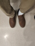 斯凱奇（Skechers）閃穿鞋男鞋秋季薄款休閑商務鞋軟底一腳蹬德比鞋舒適上班鞋205046 曬單實拍圖
