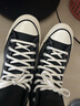 匡威（Converse）官方1970S男女高幫牛皮革休閑板鞋經(jīng)典黑黑色A13863C A13863C 41.5 曬單實(shí)拍圖