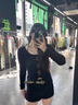 妙奕嘉豹紋兩件針織衫女純欲風(fēng)辣妹性感打底衫內搭外穿洋氣長(cháng)袖上衣修身 黑色性感豹紋掛脖上衣兩件套 XL 【建議80-110斤】 曬單實(shí)拍圖
