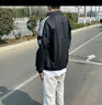 adidas休閑簡(jiǎn)約三條紋梭織立領(lǐng)夾克外套男裝秋季阿迪達(dá)斯三葉草 黑色 (偏小，推薦買大1碼)   M 曬單實(shí)拍圖