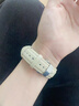 格匯品牌原裝適用蘋(píng)果S10表帶applewatch9/8/7真皮蝴蝶扣腕帶Ultra2/1 荔枝紋蝴蝶扣皮帶【白色】 適用iwatch10【42MM表盤(pán)】 曬單實(shí)拍圖
