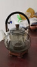 高茗鼠尾玻璃煮茶壺2025新款電陶爐煮茶器財鼠高檔加厚茶水分離泡茶壺 【墨色】墨珠提梁壺1100ml 曬單實(shí)拍圖
