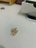 晗藝滿(mǎn)鉆歐美耳釘耳環(huán)高級感輕奢時(shí)尚百搭女無(wú)耳洞耳夾 金色耳釘一對  尺寸1.4×1.7cm 曬單實(shí)拍圖