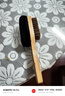 金雞鞋油黑色油棕色自然色皮鞋保養油真皮護理豬毛皮鞋刷通用擦鞋工具 1把手柄拋光刷 曬單實(shí)拍圖