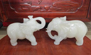 南風(fēng)織夢(mèng)天然玉石大象擺件喬遷之喜搬家開(kāi)業(yè)禮物客廳玄關(guān)辦公室工藝品擺件 中號一對大象 曬單實(shí)拍圖