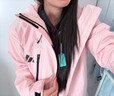 adidas拒水加絨內(nèi)膽三合一連帽外套男女秋冬阿迪達斯官方輕運動 沙棕粉   S 曬單實拍圖