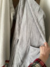 三利浴袍吸水速干半短袖家居浴衣男士女可穿式浴巾可裹睡袍情侶灰色 曬單實拍圖