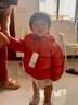 巴拉巴拉童裝兒童羽絨服寶寶女童男童2025冬裝新款嬰兒外套保暖上衣萌趣 紅色小南瓜61003-白鴨絨 90 （充絨量71g 適合1-2歲） 曬單實拍圖