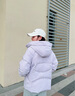 波司登（BOSIDENG）25新款羽絨服女短款寬松休閑通勤連帽冬季舒適保暖外套B250245202 風(fēng)鈴淡紫6453 S 160/84A 體重約100-110斤 曬單實(shí)拍圖