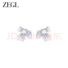 ZEGL花朵耳環(huán)設計師女新款耳釘鳶尾花耳飾輕奢生日禮物送女友 曬單實(shí)拍圖