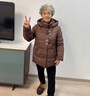 唐致中老年羽絨服女短款新中式媽媽冬季外套60歲老人奶奶太太加厚冬裝 【新國標90絨】咖色 3XL 【建議121-135斤】送運費險 曬單實(shí)拍圖