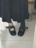 CHARLES&KEITH25秋季新品圓頭平底鉚釘芭蕾瑪麗珍鞋生日禮物CK1-70381146 Black黑色 35 （225） 曬單實(shí)拍圖