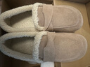 ZHR勃肯鞋女冬加絨平底樂(lè )福鞋子女毛毛棉鞋女孕婦鞋 EH116B 卡其 39  曬單實(shí)拍圖