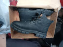 公牛世家男鞋春夏季時(shí)尚馬丁靴男士復古工裝短靴英倫風(fēng)中高幫大頭皮鞋子男 黑色【加絨款棉鞋】GN123101539 41 標準運動(dòng)鞋碼 曬單實(shí)拍圖