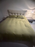 MIDO HOUSE銘都100支長(cháng)絨棉純棉貢緞床上四件套床單被套床品套件淺茶杏配松葉綠 1.8m床單款 曬單實(shí)拍圖