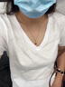 優(yōu)衣庫女裝竹節紗V領(lǐng)T恤/短袖棉白T上衣打底內搭春夏新款483576 00 白色 XL /165/92A 曬單實(shí)拍圖