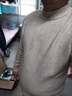 恒源祥男士100純色羊毛衫冬季半高領(lǐng)加絨加厚毛衣保暖針織一體絨打底衫 1688半高領(lǐng)駝色 加絨 XL 175【適合140-160斤穿】 曬單實(shí)拍圖