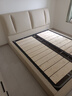 菲瑪仕（freemax）頭層牛皮真皮床1.8米x2米主臥大床實(shí)木床意式極簡(jiǎn)雙人床-993 【頭層小牛皮+15CM鋼木排骨架】單床 1.8*2.0框架 曬單實(shí)拍圖