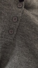 百圖betu女裝冬季新款毛衣翻領(lǐng)假兩件可打開(kāi)穿短毛衫女2411T48 深灰 M 曬單實(shí)拍圖