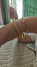 中國黃金（CHINA GOLD）古法心經(jīng)黃金手鐲厚壁升級足金泥鰍背金手鐲女款送老婆媽媽禮物 【現貨_古法】60圈約25.96g 心經(jīng)古法系列 曬單實(shí)拍圖