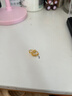 賽菲爾生日禮物黃金耳環(huán)女足金雙排仿鉆耳圈耳飾禮物 一對 約1.65克 曬單實(shí)拍圖