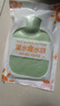 仿兔毛熱水袋注水熱水袋暖手寶暖水袋暖肚子熱敷袋大容量暖被暖腳 仿兔毛-豆沙綠 500ml-防爆內膽 曬單實(shí)拍圖