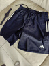 adidas簡約舒適梭織跑步運(yùn)動(dòng)短褲男裝夏季阿迪達(dá)斯官方   黑色   L 曬單實(shí)拍圖