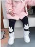 班喜迪女童打底褲秋冬款2026新款洋氣寶寶加絨長褲兒童休閑外穿褲子冬裝 深灰色 100 曬單實拍圖