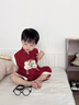G.DUCKKIDS小黃鴨周歲禮服男寶寶抓周衣服女漢服百日宴百天滿(mǎn)月嬰兒套裝夏季 紅色+香囊 90 建議1~2歲【 80-90cm】cm 曬單實(shí)拍圖
