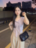 CinvaiKrose通勤包包女包2025新款斜挎包女士單肩鏈條包生日圣誕節禮物送女友 黑色Black【小號】送女友老婆走心 曬單實(shí)拍圖