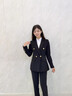 羅蒙（ROMON）西裝套裝女裝秋冬2023新款氣質(zhì)休閑職業(yè)裝收腰西服外套正裝工作服 藏青色西裝+褲子 L 曬單實(shí)拍圖