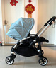博格步（BUGABOO）荷蘭Bugaboo Bee6博格步多功能輕便城市型雙向可折疊嬰兒推車(chē) 銀架水霧藍 黑座 曬單實(shí)拍圖