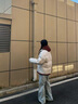 聲猴日系假兩件棉服外套男士冬季寬松休閑加厚棉衣套裝男連帽百搭夾克 杏色棉服+白色高領(lǐng)毛衣+灰色加絨休閑褲 XL 曬單實(shí)拍圖