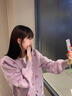 妃?，幮蓍e褲女裝套裝2025秋冬新款韓系時(shí)尚甜美減齡氛圍感顯瘦闊腿褲子 紫色毛衣+白色褲子 M 曬單實(shí)拍圖