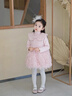 班喜迪女童連衣裙秋冬裝新款洋氣女寶寶公主裙加絨套裝夾棉兒童裙子冬季 粉色 110 曬單實(shí)拍圖