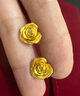 菜百首飾 黃金耳飾 足金女款小花時(shí)尚耳飾百搭耳墜 計(jì)價(jià) 約2.75克 曬單實(shí)拍圖